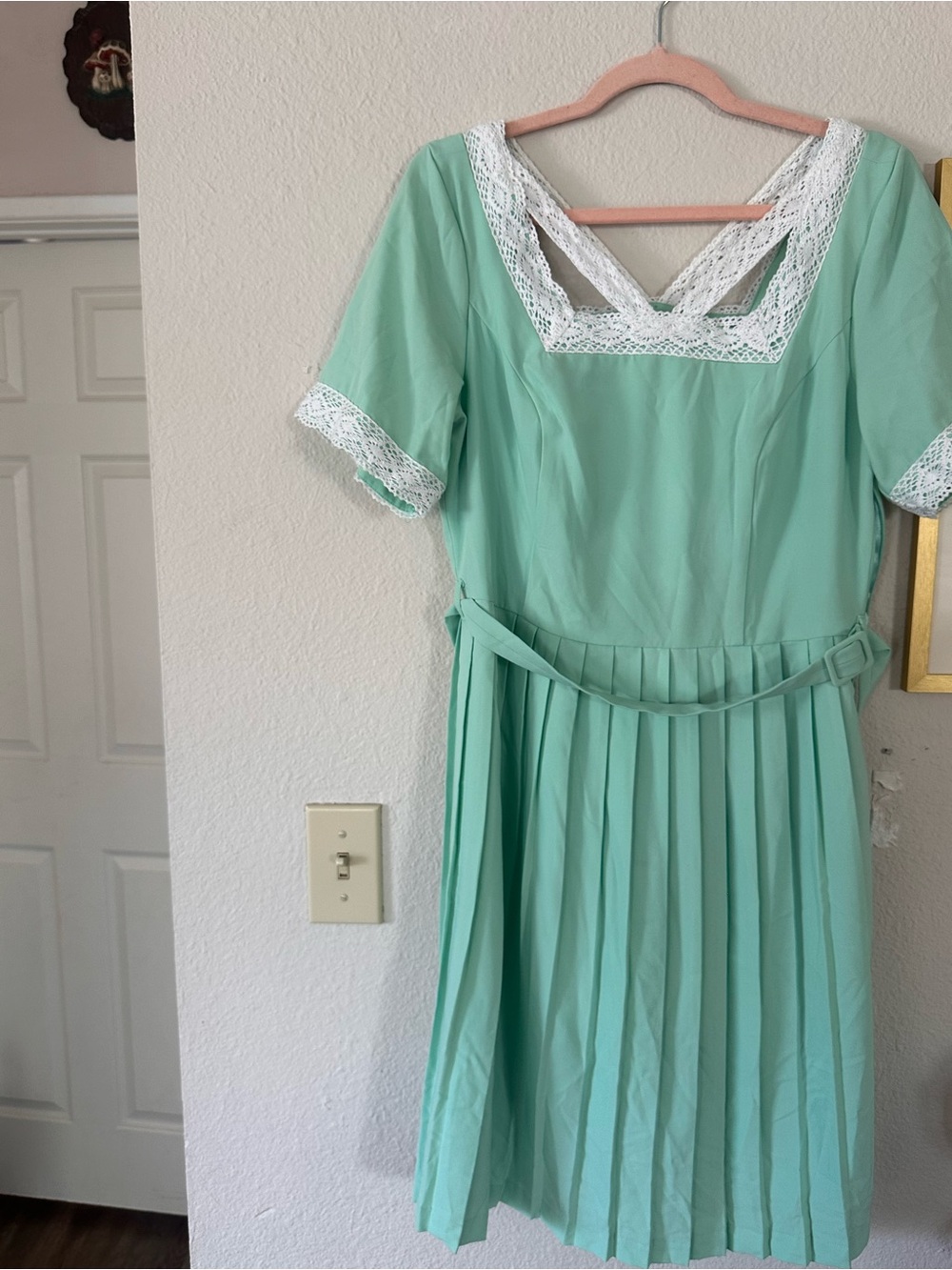 Bea & Dot by Modcloth Mint Green Retro Dress L